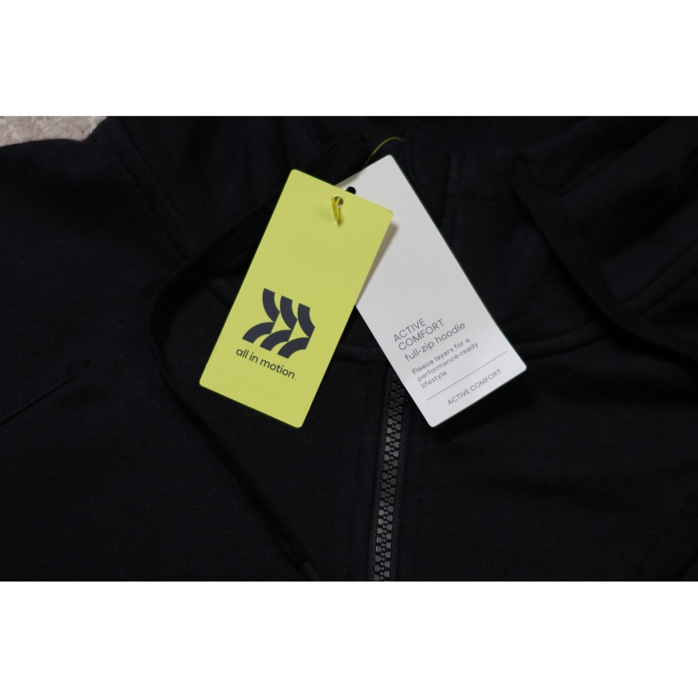All in Motion Womens Active Comfort Full Zip Hoodie Black XL 214 14 1663 - Picture 4 of 8